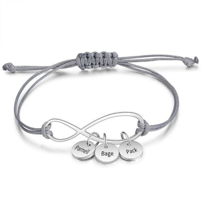 Personalized Infinity Name Charms Bracelets