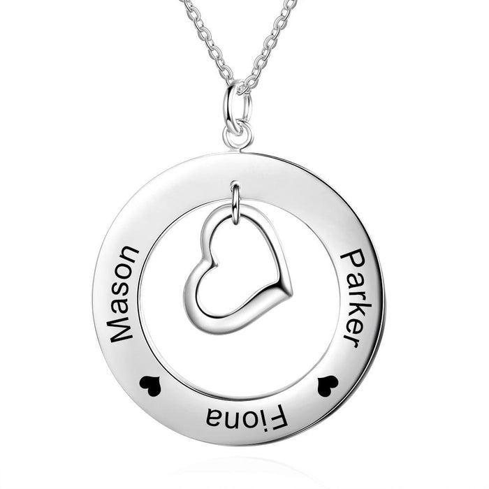 Personalized Circle Pendant Necklace