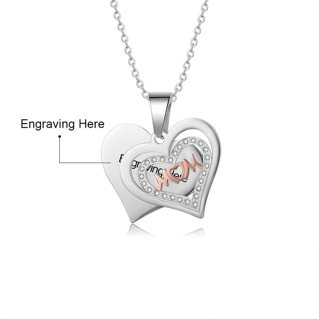 Personalized Cordate Necklace Stainless Steel Jewelry