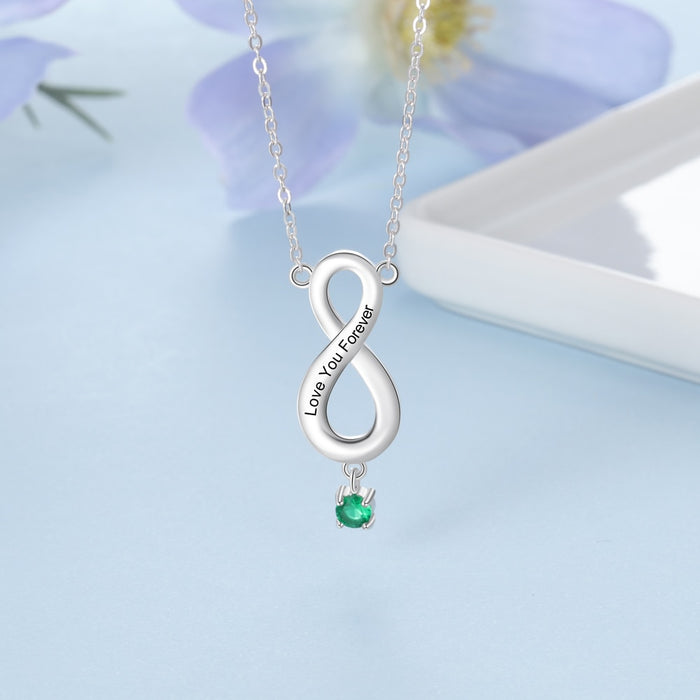 Personalized Engraved Infinity Necklace