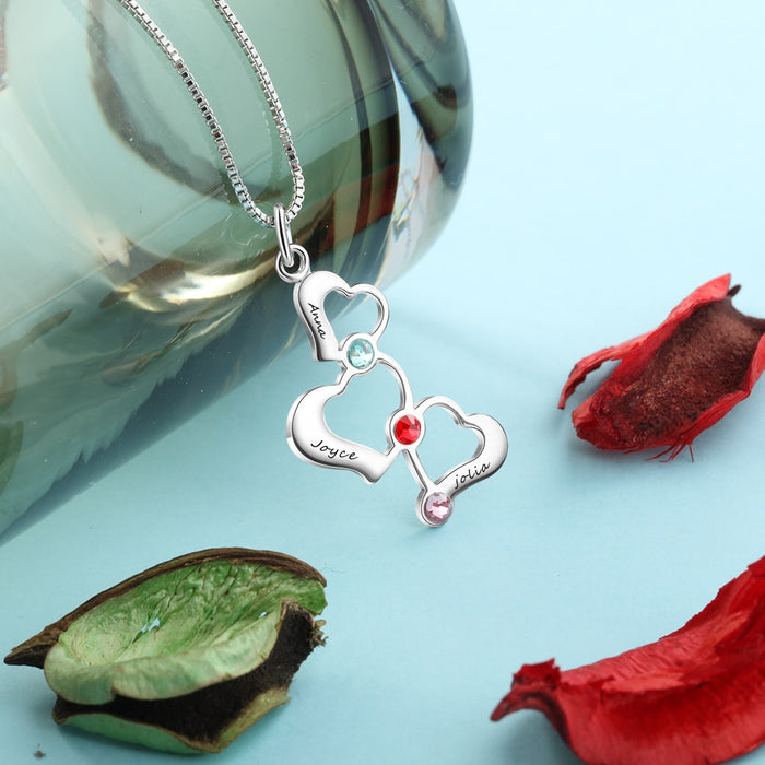 3 Hollow Design Personalized Engrave Necklace