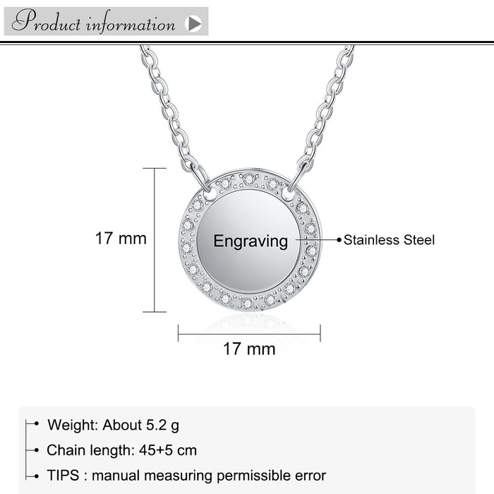 Personalized Necklace With Zirconia