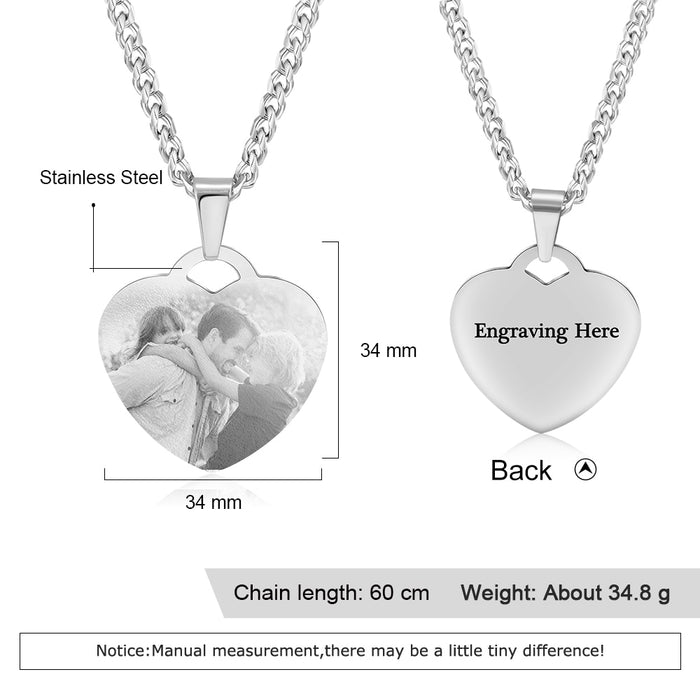 Customized Photo Necklace For Men