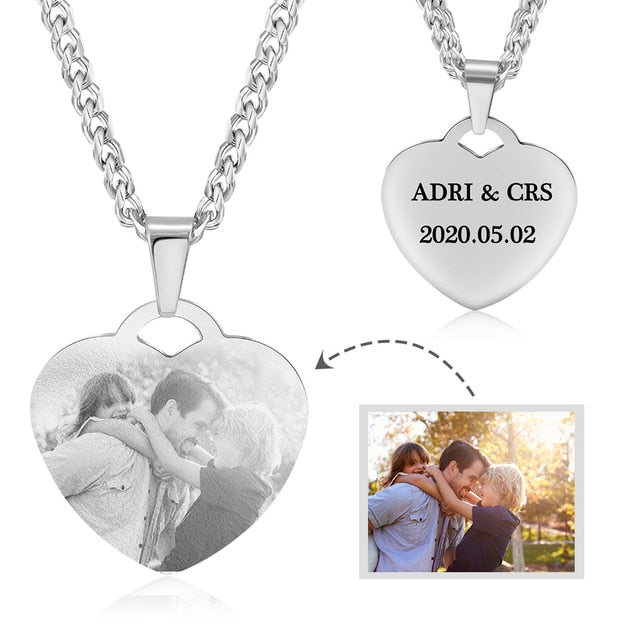 Customized Photo Necklace For Men
