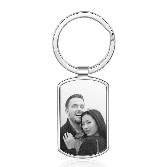 Personalized Custom Photo And Date Engraved Calendar Keychains