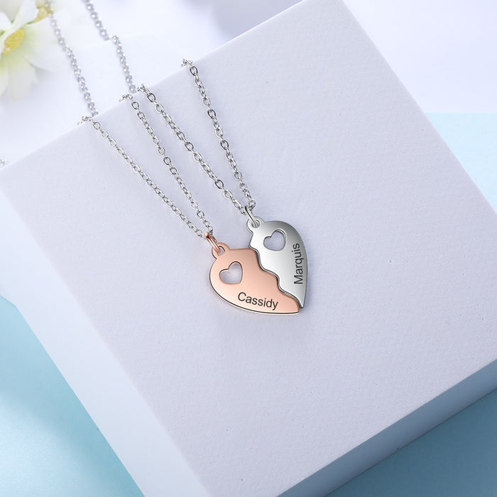Personalized Name Engraving BFF Necklace