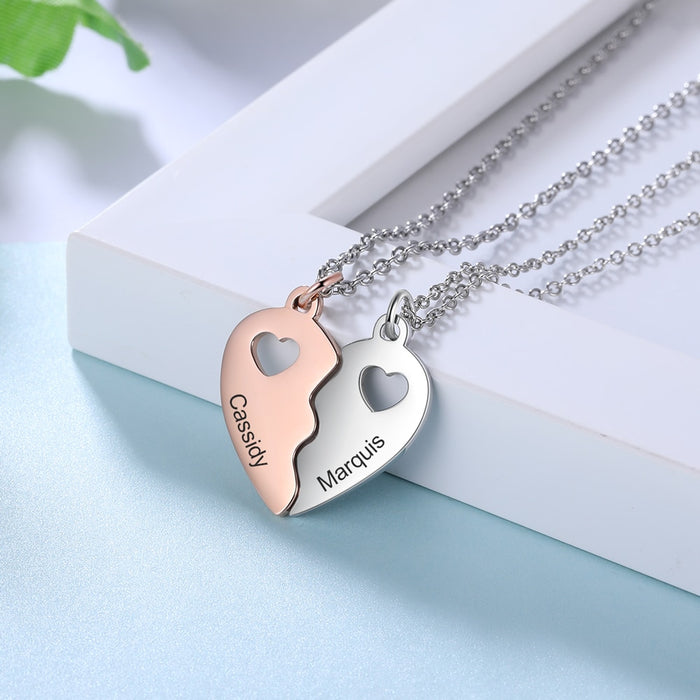 Personalized Name Engraving BFF Necklace