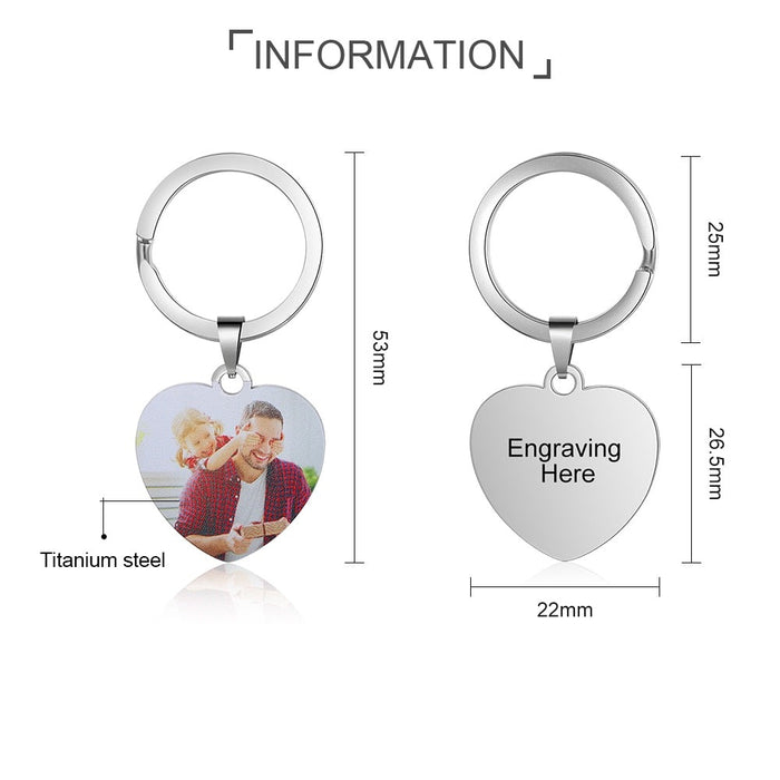 Personalized Custom Photo Keyring Keychains