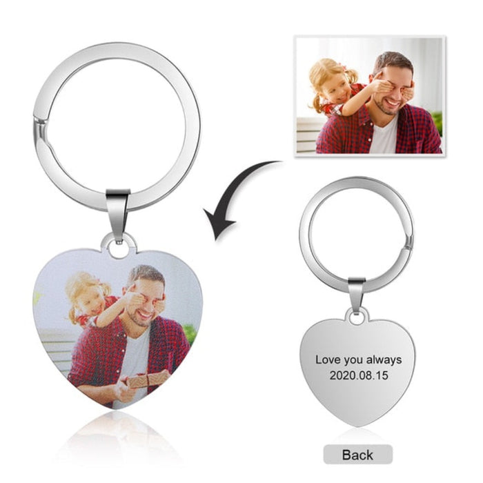 Personalized Custom Photo Keyring Keychains