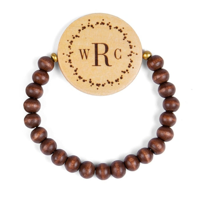 Personalized Engraving Round Wooden Bracelet