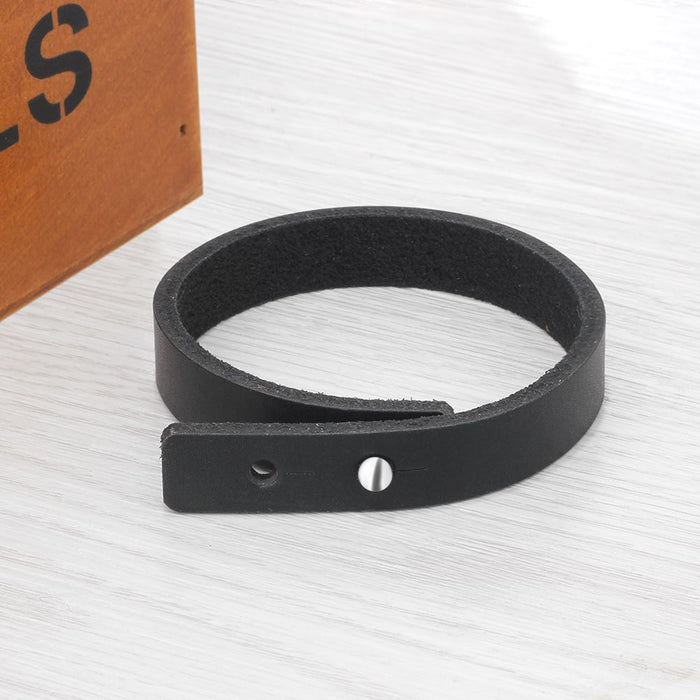 Genuine Leather Personalized Engraved Name ID Bracelets