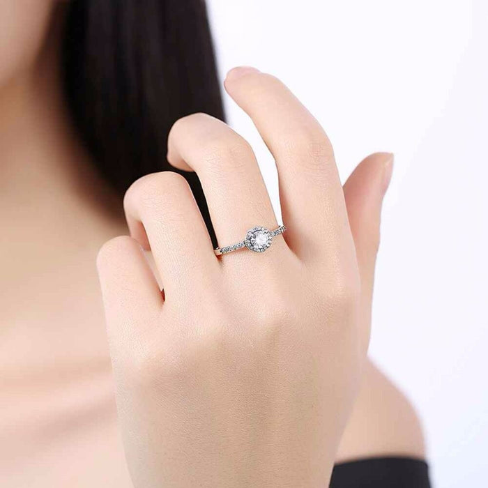 Classic Round Cubic Zirconia Rings For Women