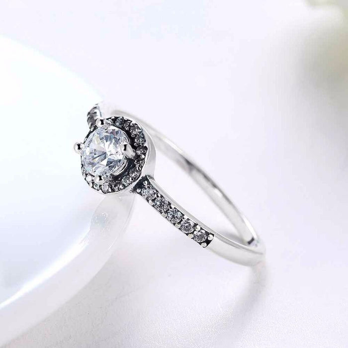 Classic Round Cubic Zirconia Rings For Women