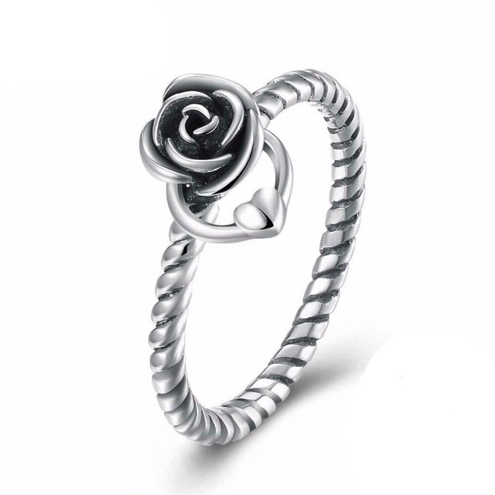 Sterling Silver Ring Roses Rings