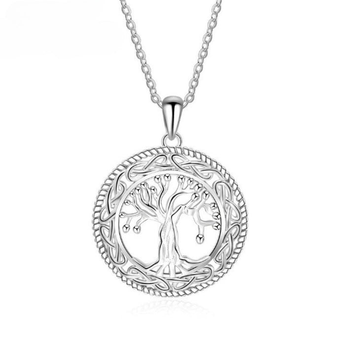 Tree Of Life Round Pendant Necklace