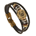 Zodiac Signs Black Gallstone Leather Bracelet - Florence Scovel - 4
