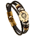 Zodiac Signs Black Gallstone Leather Bracelet - Florence Scovel - 6